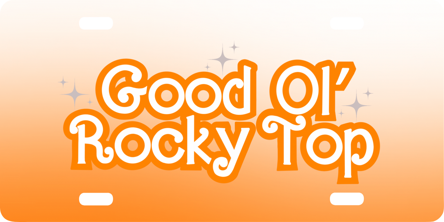 Good Ol Rocky Top Tennessee Vols car tag